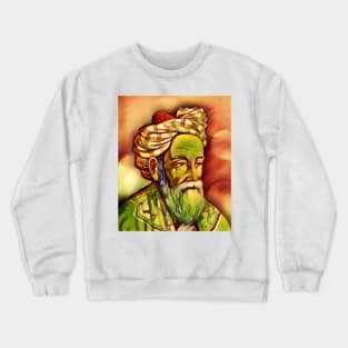 Omar Khayyam Snow Portrait | Omar Khayyam Artwork 15 Crewneck Sweatshirt